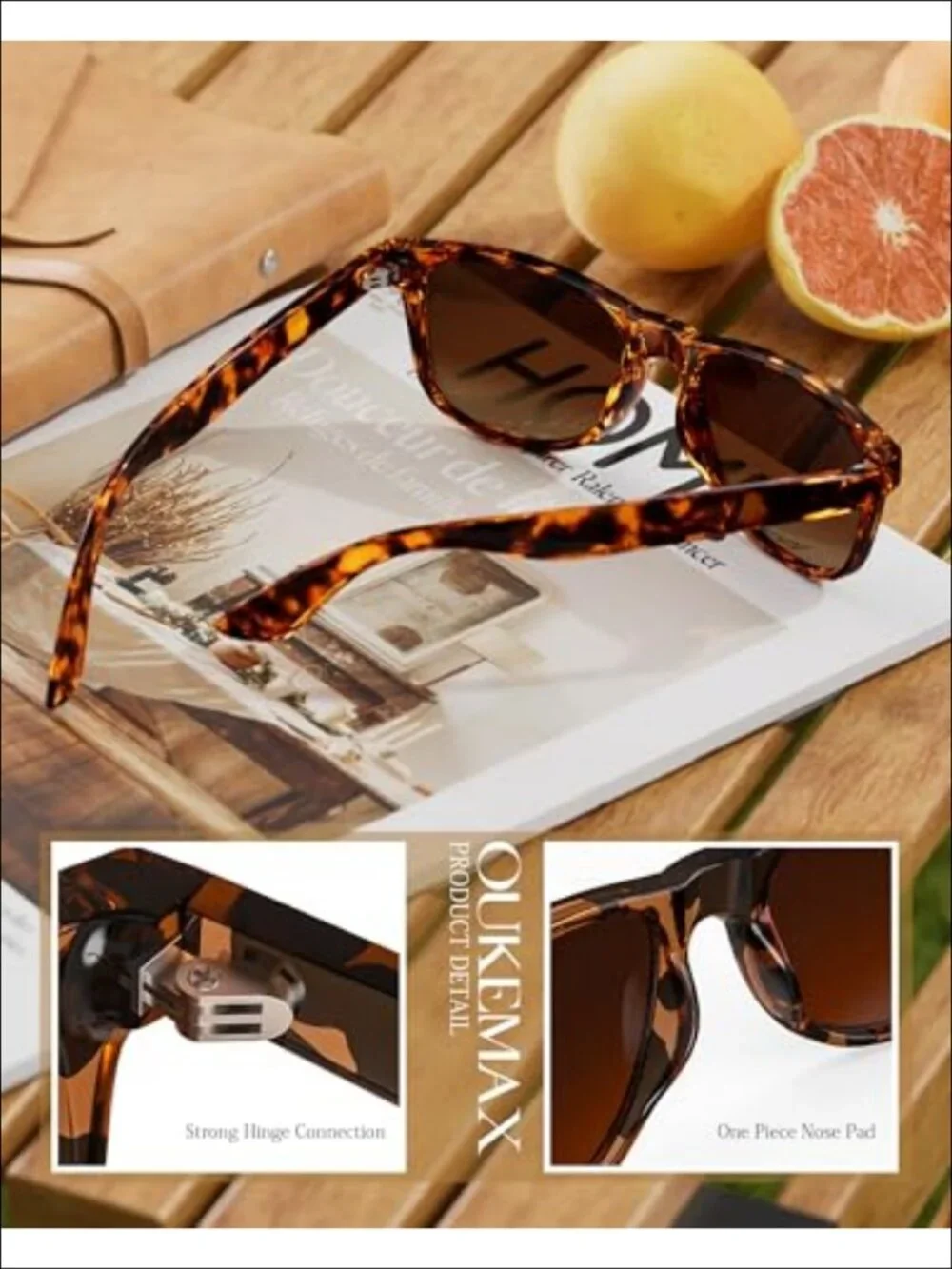 Polarized Sunglasses with UV400 Protection Square Full Frame Design